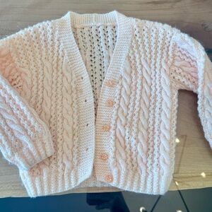 Cozy Pink Cable Knit Cardigan